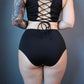 Black Widow High Waisted Bikini Bottoms