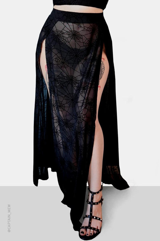 Spiderweb Mesh M-Line Skirt