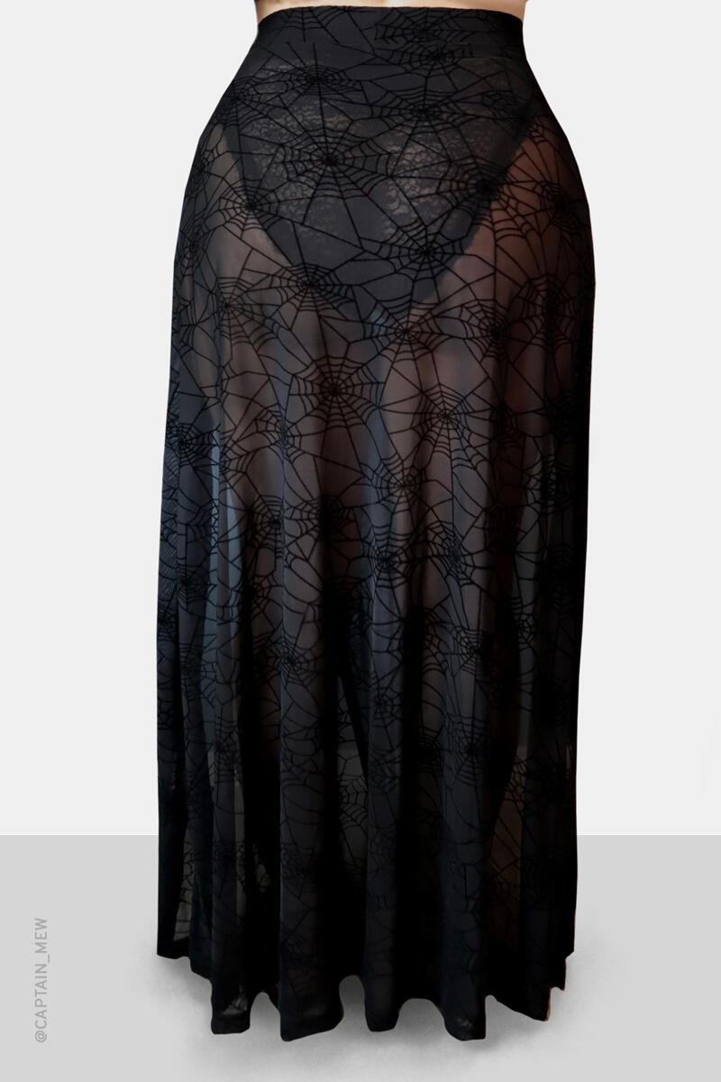 Spiderweb Mesh M-Line Skirt