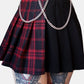 Tartan Pleated Chain Skirt