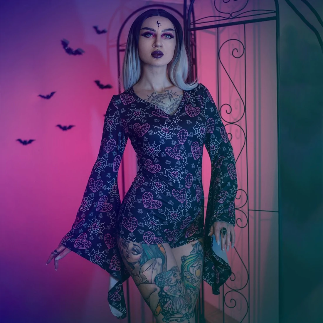 Spider Web Pajama Romper